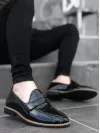 Mocasini barbati negri, tapla subtire, piele eco, comozi 12221 N3.N4-1